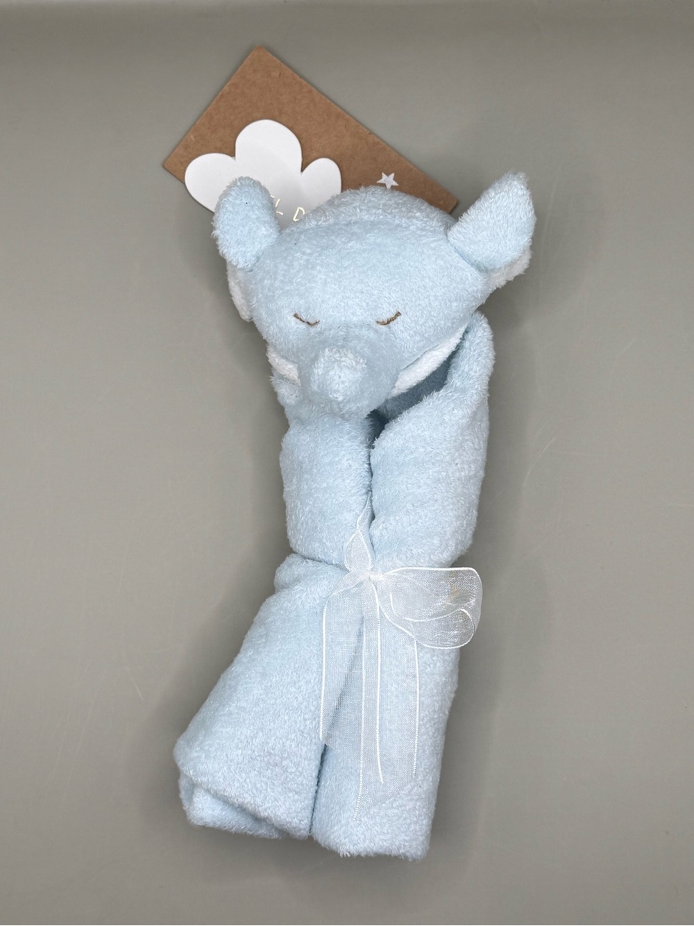 NWT Angel Dear Blue Elephant Lovey Security Blanket Plush Baby Soother